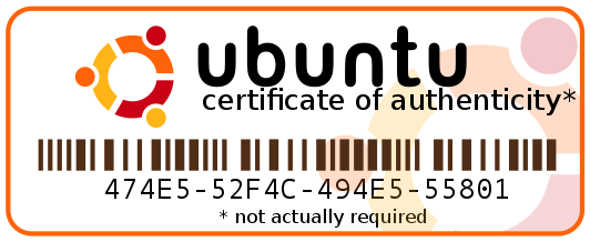 Ubuntu Certificate of Authenticity